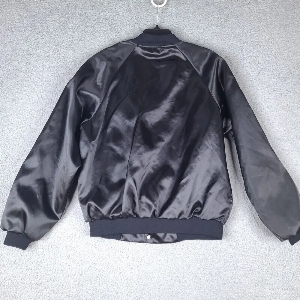 Vintage Hartwell Jacket Mens Large Black USA Made Bomber Nylon Whiteco‎ Metrocom